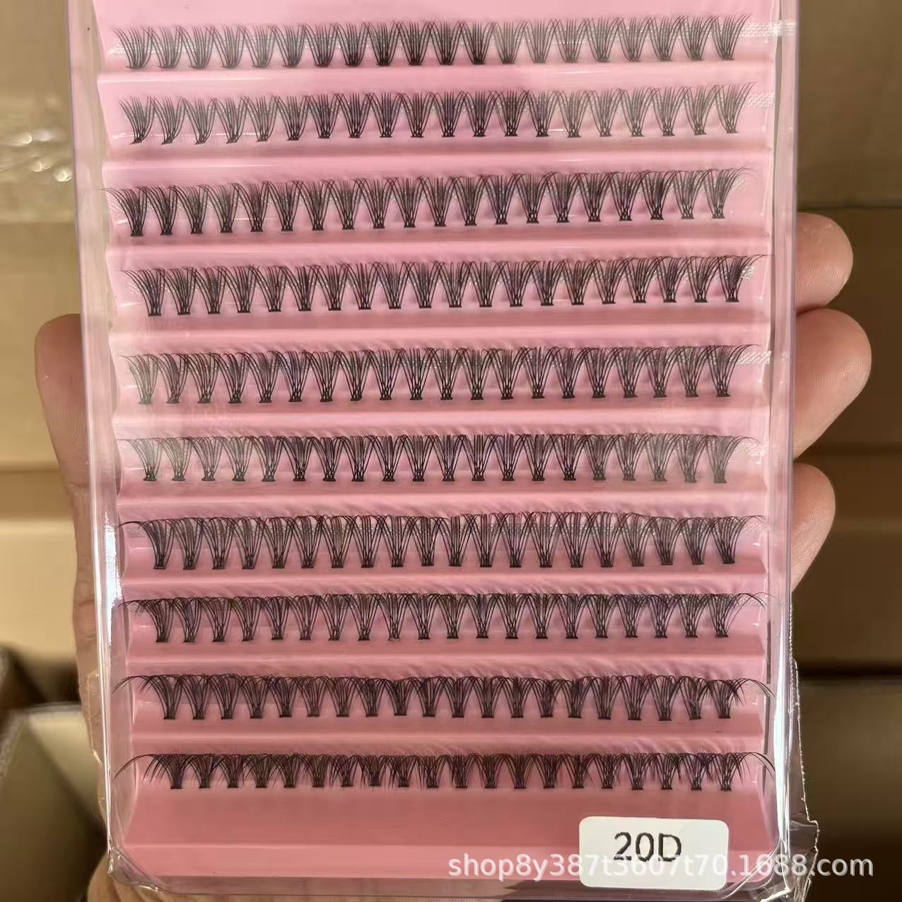 30P40P transfronterizo de fusión en caliente de pelo falso pestañas segmentación auto-injerto denso escenario natural de pelo blando falso pestañas