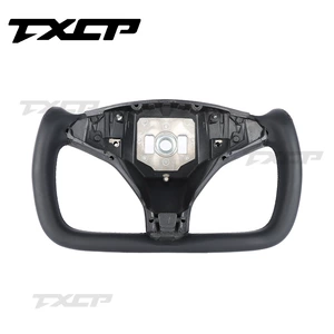 Suitable for Tesla model X/S yoke full leather Tesla steering wheel car steering wheel upgrade modification