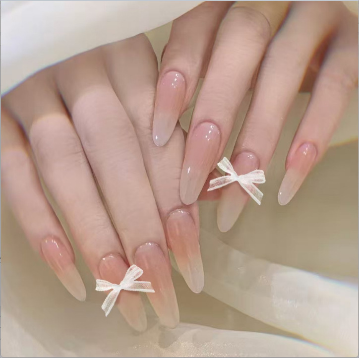 New ice-crack diamond press-on nail tips, 10 pieces in different sizes with adhesive strips, versatile styles including square, long straight, and heart-shaped fake nails, wholesale