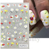 Nail stickers, fuchsia fake nails, adhesive plant lamp for nails, suitable for import, new collection, flowered