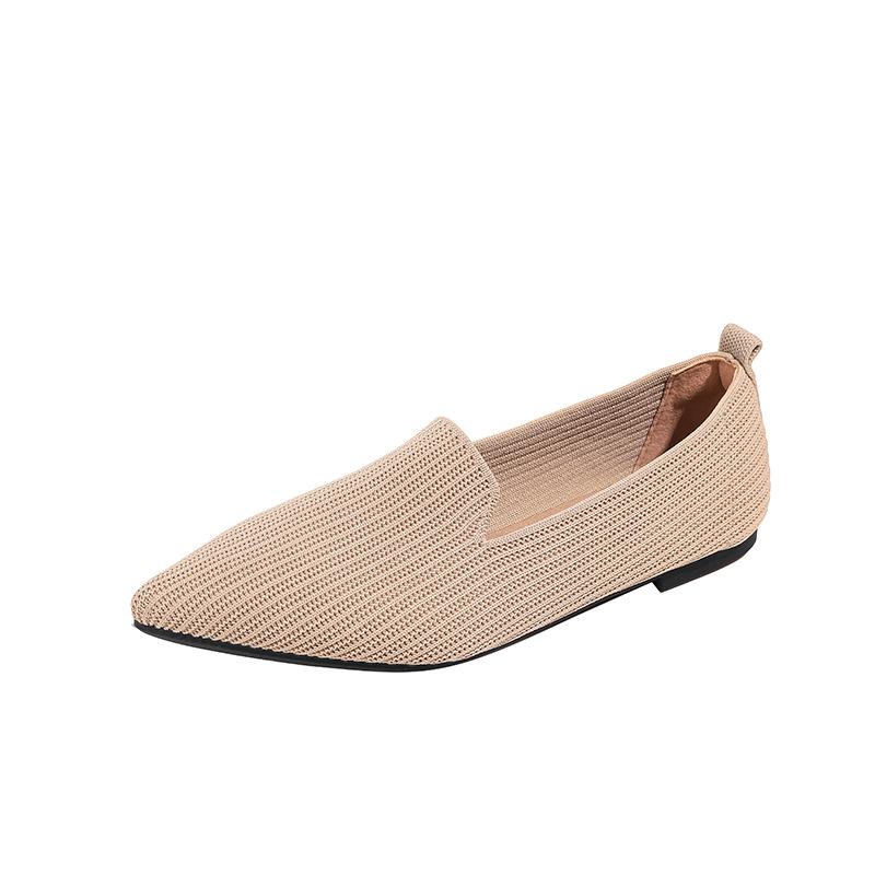 Dames ballerina met punt in gebreide stijl prinses elegant_voghion.com