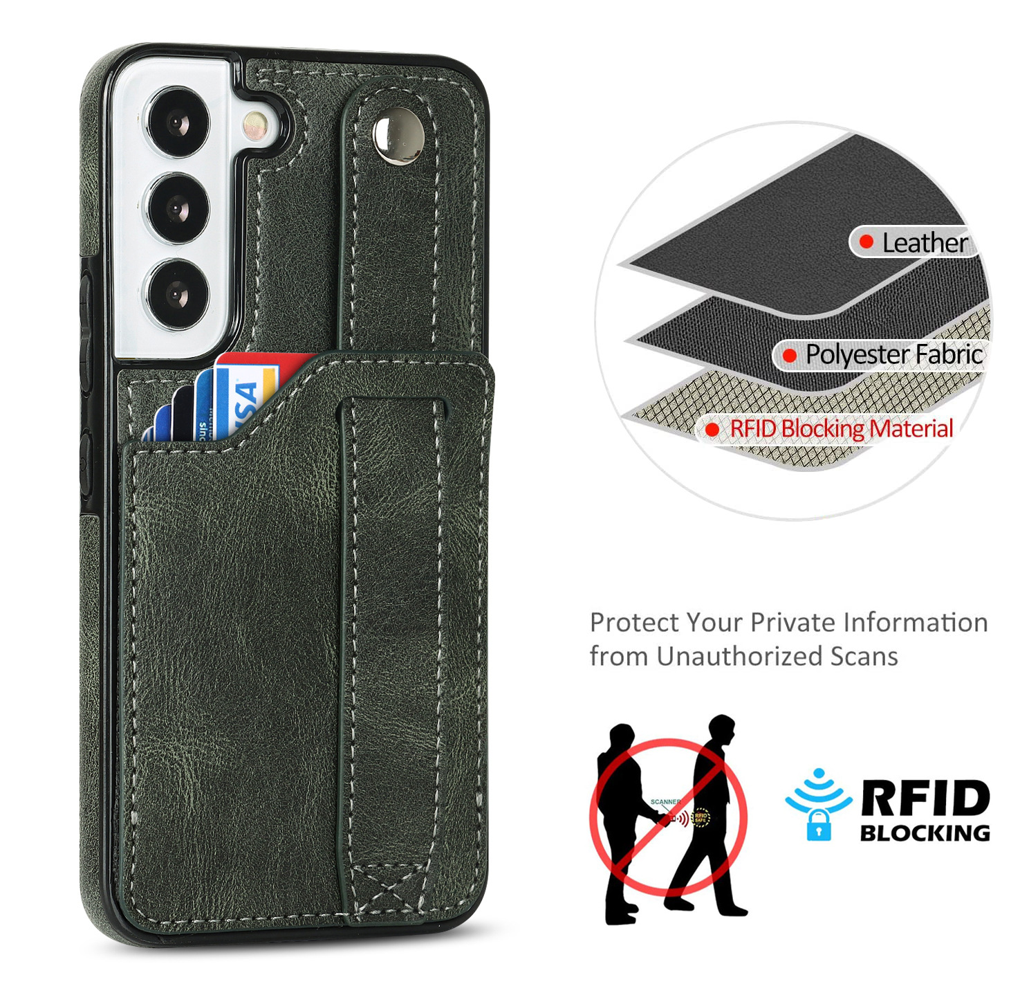 Handyhülle Für Samsung A53 Mit Armband Und Kartenfach Aus Leder_voghion.com