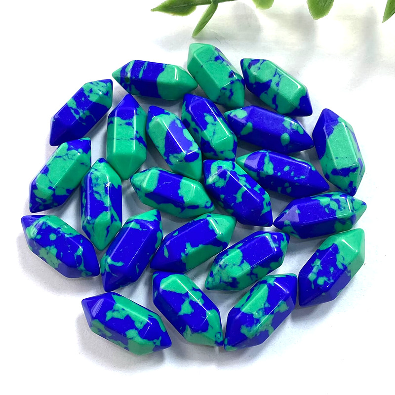 청금석과 청록색 8*21mm(단일)(천연 아님)