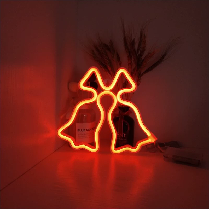 LED неоновая модель-лампа (Tetton) — USB + батарея, различные формы и цвета, декоративная 27×20×2.8 см