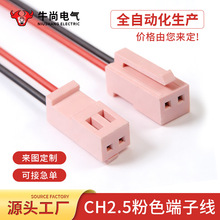 供应C2504HM转A2542HC端子线 2.54mm间距公母对接线 一拖二连接线