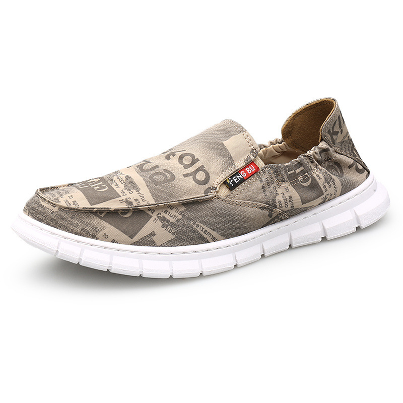 Fengbu 0032 New Autum Men's Slip-On Canvas Shoes Casual Old Beijing Cloth Shoes Breathable Sneakers Lazy Shoes