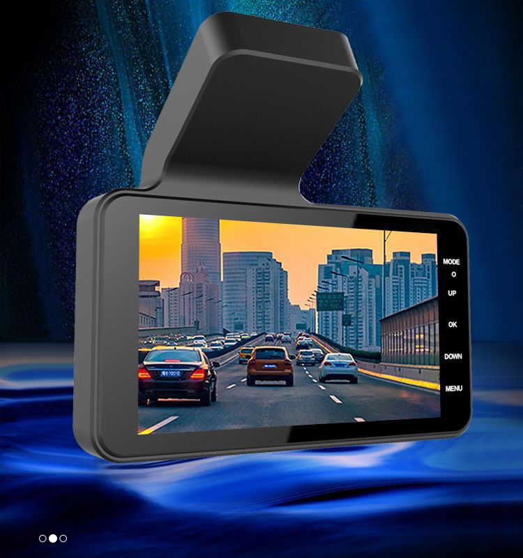 Cross-border dashcam with high-definition night vision, dual recording, dual lens 4.5inch car recorder, reverse camera wholesale