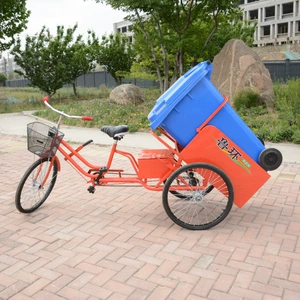 Sanitation Pedal Tricycle Shandong Manufacturers of Manpower Sanitation Three-Wheeled Garbage Truck Hand Push Garbage Cleaning Truck