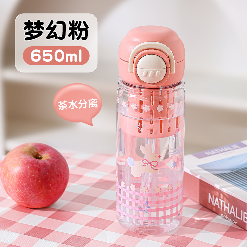 水杯女新款2025高颜值便携儿童学生上学专用耐高温夏日塑料壶杯子|undefined