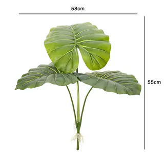 仿真植物 滴水观音海棠叶绿宝石仿真绿植PE手感胶布植物墙 人造花