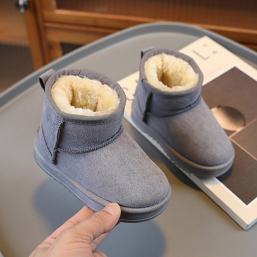 Children's snow boots winter lined and thick winter boots for girls soft sole cotton boots for boys baby cotton shoes