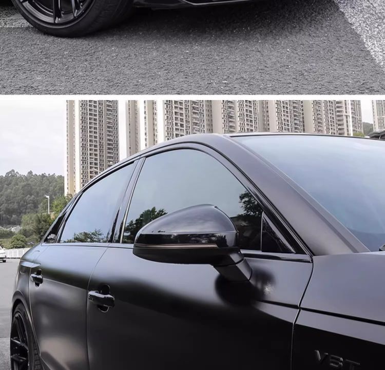 Suitable for Audi A4L, black car emblem, four-ring 45 four-wheel drive emblem, 40 TFSI rear emblem, engine displacement emblem, letter decorative sticker