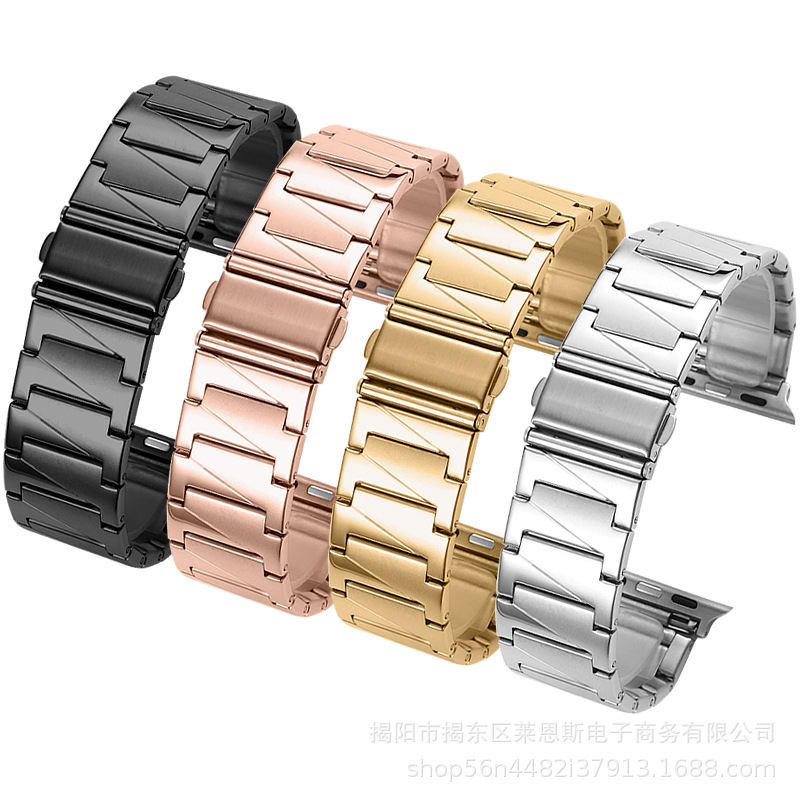 Suitable for Apple ultra49mm watch appl ewatch ladder metal stainless steel Huawei Samsung watch strap
