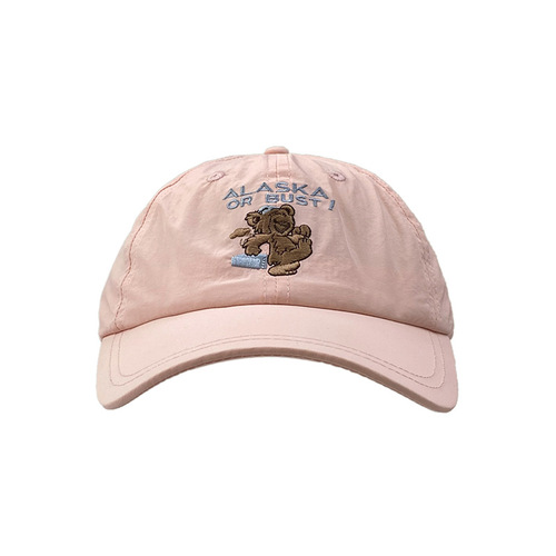 Korean three-color cute bear embroidery ultra-lightweight quick-drying summer sun protection and shading baseball cap men's visor hat women's trendy