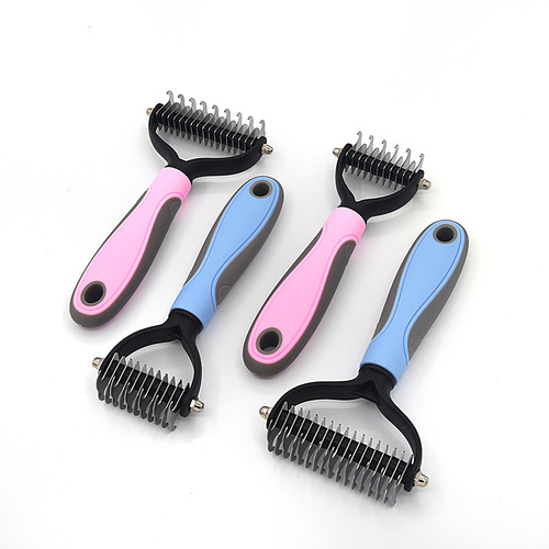 The shopkeeper recommends pet double-ended knife knotting comb, cat and dog hair cleaning comb, hair removal and hair removal, beauty self-cleaning comb