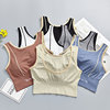 Tank top, sports underwear, bra, push up T-shirt, vest, English letters, for running