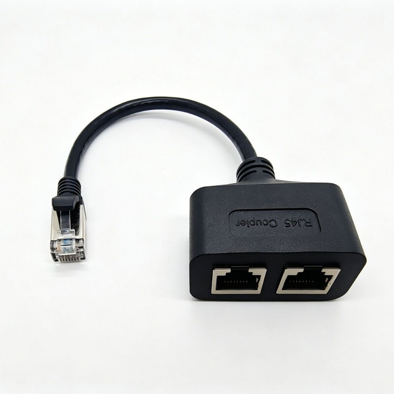 Rj45 Male-To-Female Network Adapter, One-To-Two Network Port Splitter, Lan Extension Cable Batch Rj45 Male-To-Female Network Adapter, One-To-Two Network Port Splitter, Lan Extension Cable Batch