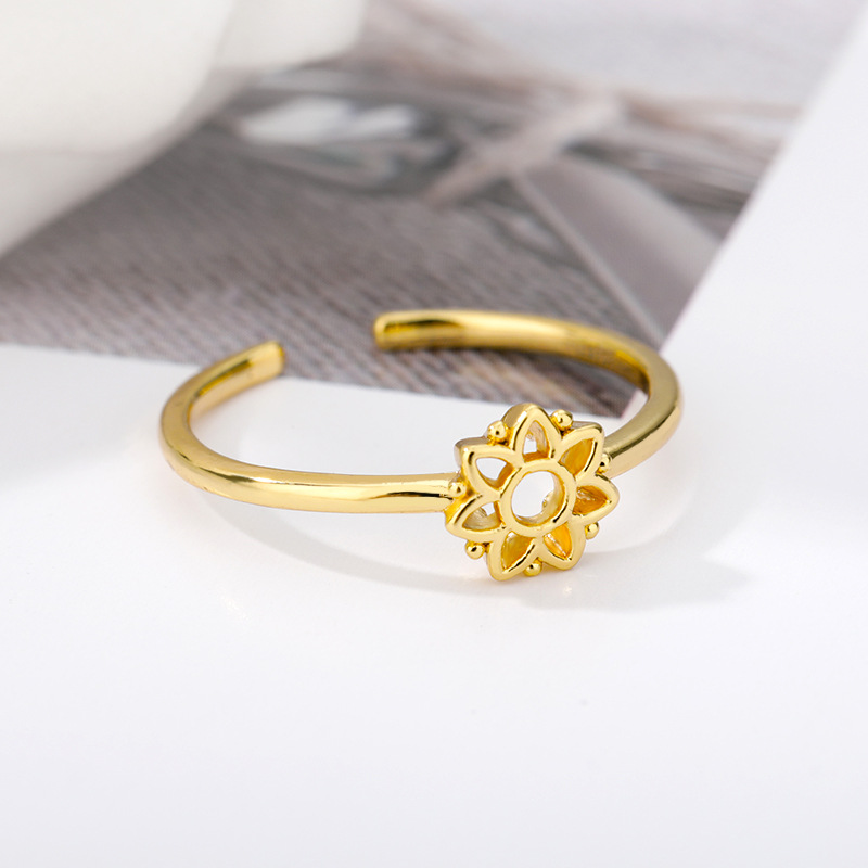 simple hollow flower opening adjustable ring flower stamen ring