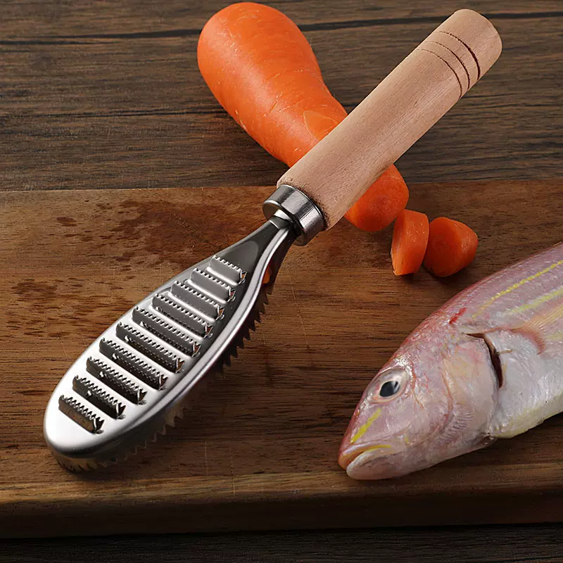 刮鱼鳞神器去鱼鳞工具刮鳞器杀鱼专用 304不锈钢家用打鳞器鱼鳞刨