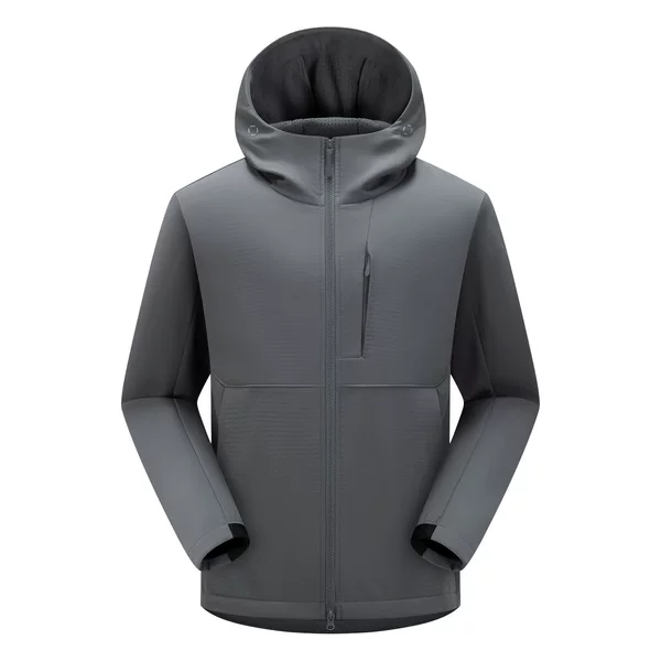 New hooded softshell jacket for men and women, suitable for outdoor sports and mountaineering, windproof and warm softshell jacket, wholesale