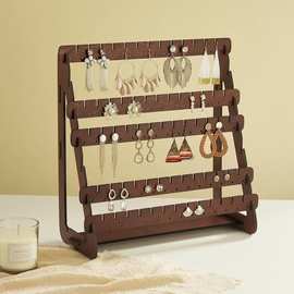 首饰耳钉展示架实木饰品摆摊耳环手链耳饰手串陈列架收纳架子道具