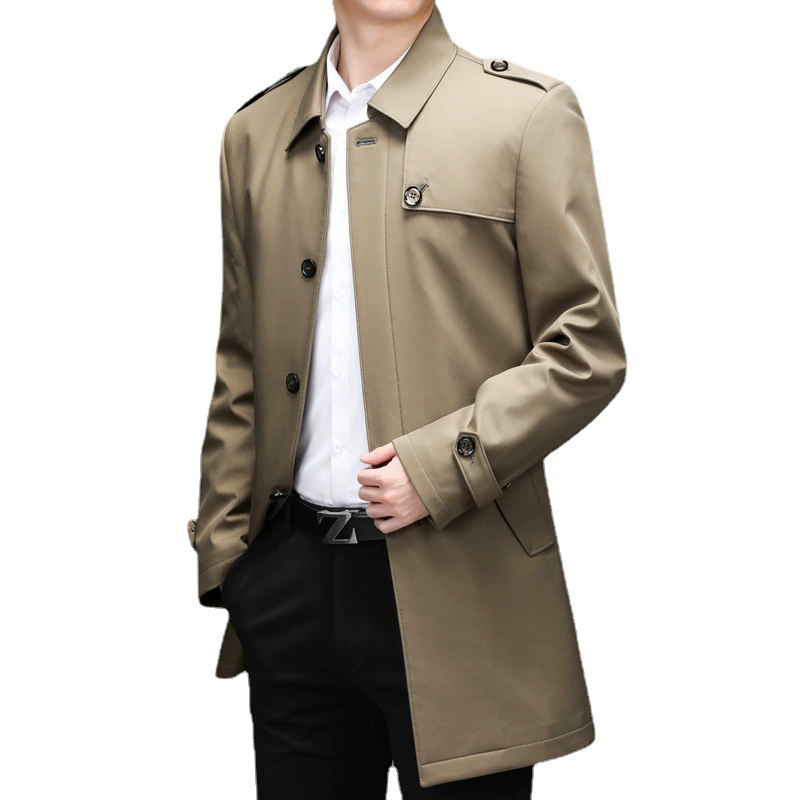 Пуховик демисезонный, trench coat, до середины длины