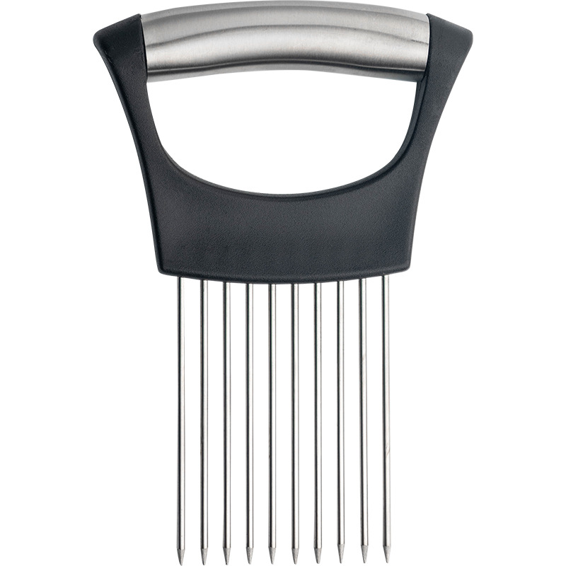 不銹鋼洋蔥針固定器洋蔥插 廚房小工具果蔬固定切片器洋蔥叉