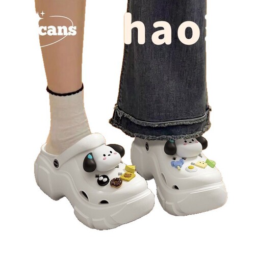 PVC hole shoes for women's 2025 new style beach anti-slip waterproof poop feeling summer Internet celebrity wearing sandals for women