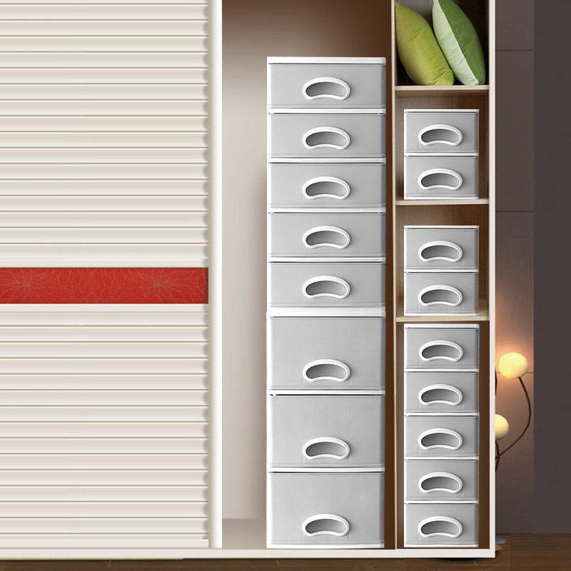 Caja de almacenamiento de cajón multicapa en el escritorio Caja de almacenamiento de plástico Caja de acabado Caja de almacenamiento de cosméticos Caja de papelería