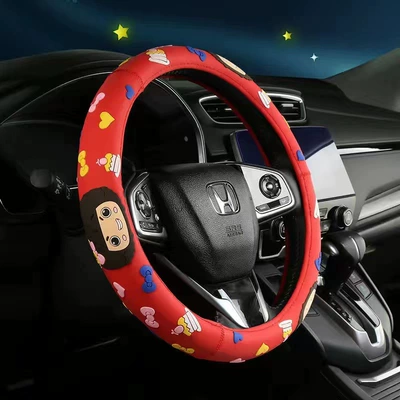 Steering wheel cover – Car - mousse-girl-red-38cm