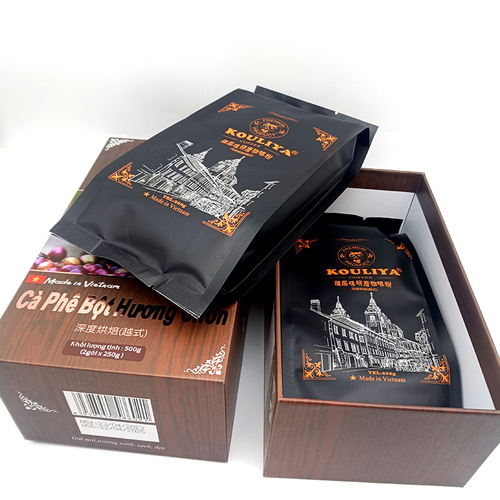Bulk wholesale Vietnam imported cat poop drip coffee powder 500g pure grinding black coffee Italian strong fragrance gift box packaging 
