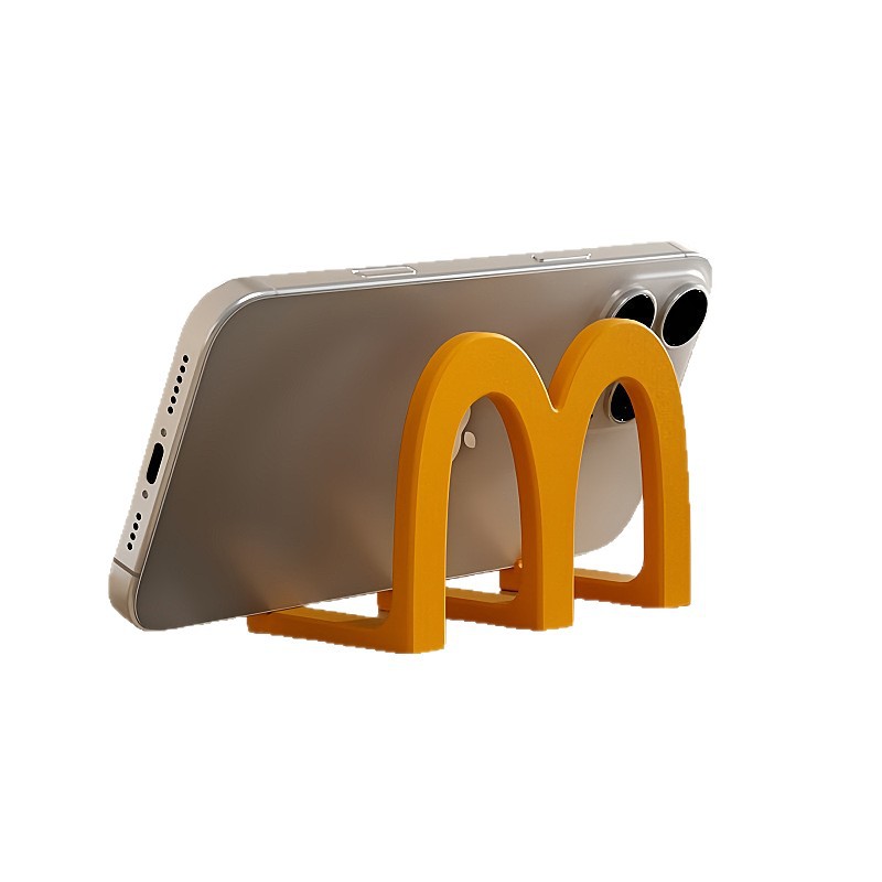 Soporte para teléfono móvil de escritorio McDonald's, pequeños adornos, oficina creativa, marco para teléfono móvil, persecución, espectáculo de persecución, repelente de pájaros colgante