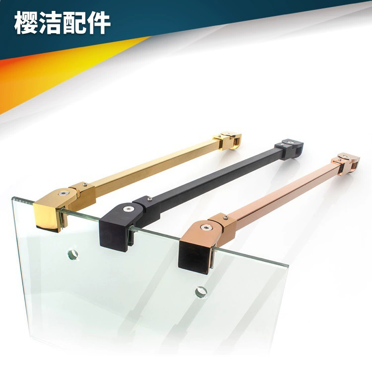 HuaMao стекло, нержавеющая сталь, фиксированная титановая опорная штанга, универсальная опорная штанга для ванной комнаты, душевой комнаты, противовибрационная матовая черная золотая
