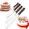 Baking tool 4 inches, 6 -inch 8 -inch 10 -inch DIY stainless steel cream wiping knife wooden handle cake decorative arc wiping knife