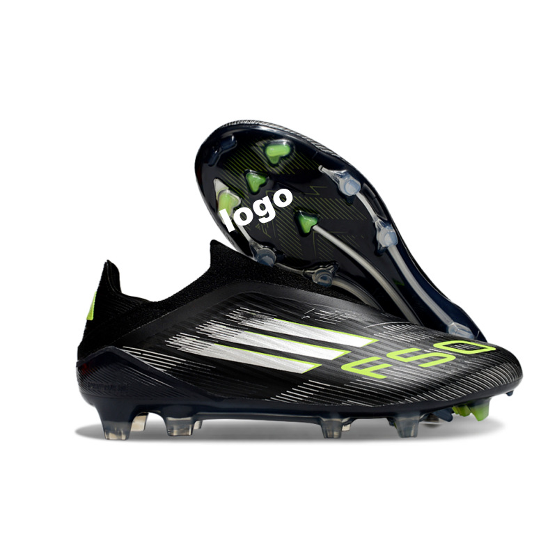 Fábrica de comercio exterior transfronterizo F50 zapatos de fútbol FG rosa con cordón de entrenamiento zapatos de fútbol para hombres hierba natural