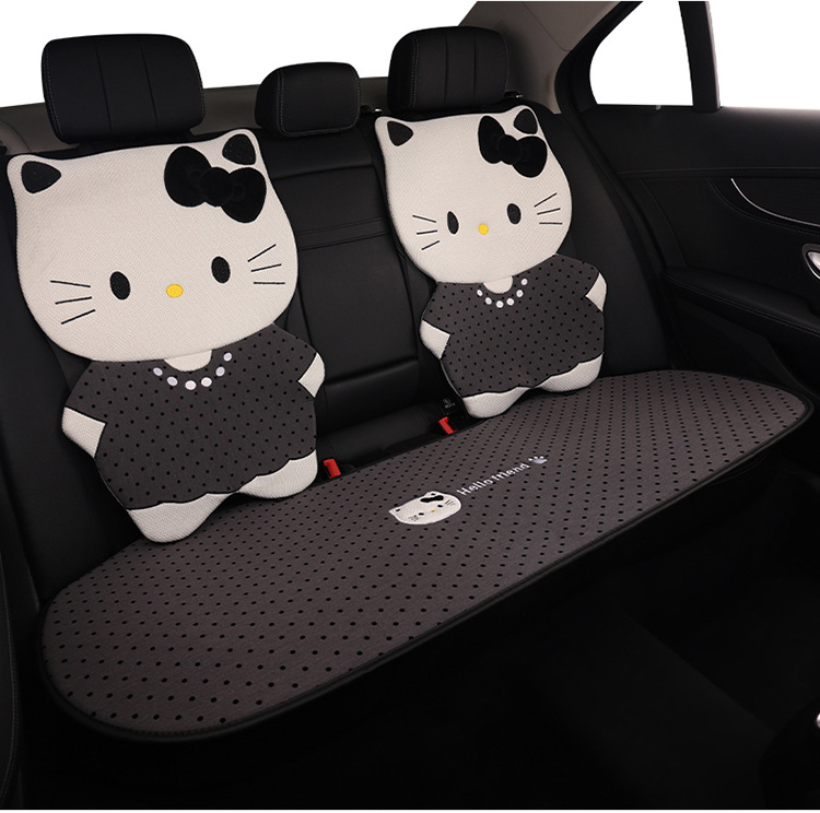 Cat Car Seat Cushion Cartoon Style Breathable Non-Slip Seat Pad Universal for All Seasons Car Seat Cover Summer General Use