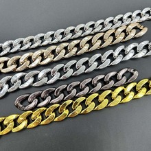 亞克力金色鏈條UV電鍍膠扣鏈子插扣洞洞鞋鏈服裝裝飾鏈手機殼包鏈