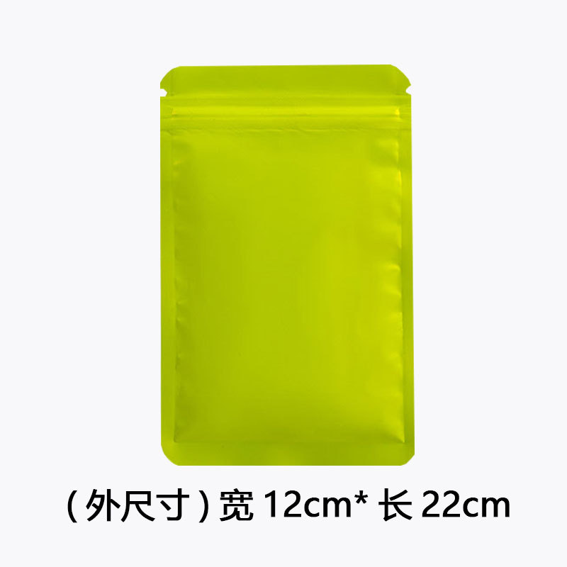 Joyas de color Bolsa ziplock Bolsa ciega Bolsa de papel de aluminio esmerilado Bolsa de hueso opaca aluminizada de doble cara Bolsa de embalaje sellada con alimentos