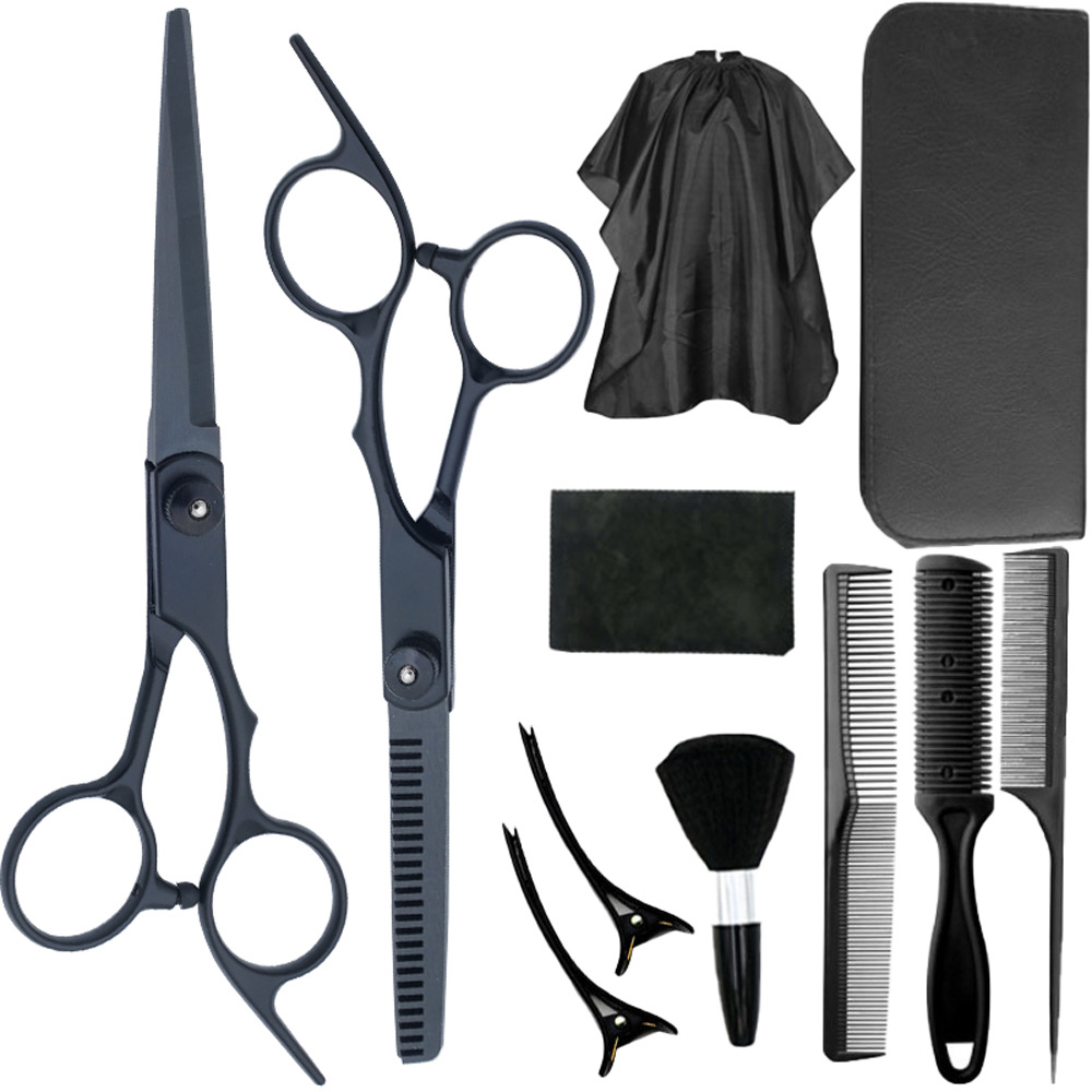 Tijeras para el cabello Zhangjiagang especiales para el cabello fino y roto, tijeras planas, flequillo, estilista transfronterizo, juego de tijeras de doble uso