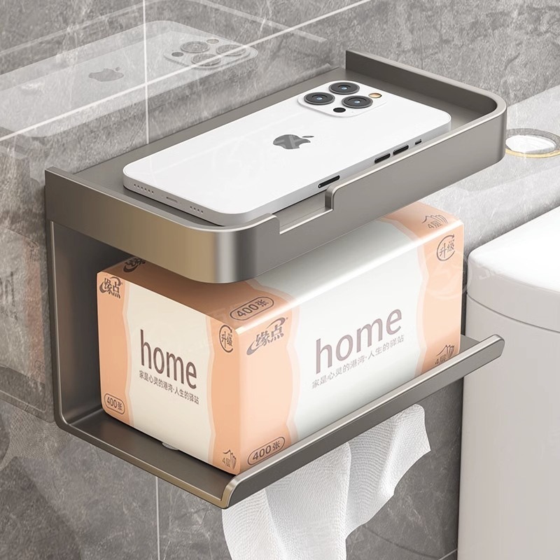 トイレペーパーホルダー、トイレットペーパーボックス、収納ラック、洗面所壁掛けペーパーホルダー、ロールペーパーホルダー、ナプキンホルダー|undefined