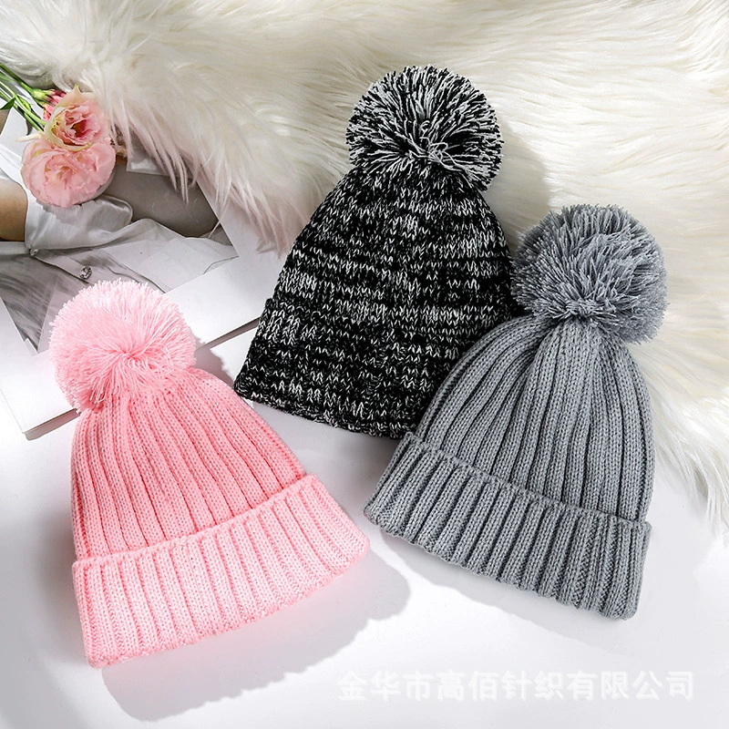 Европа и США Новая зимняя детская вязаная шапка Холодная Теплая осенне-зимняя детская шапка, шерстяная шапка, трансграничная фабрика в наличии