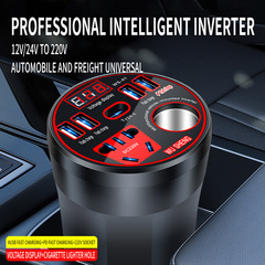 車載インバーター12v 24v 220v電源変換器多機能自動車コンセント充電器携帯電話急速充電