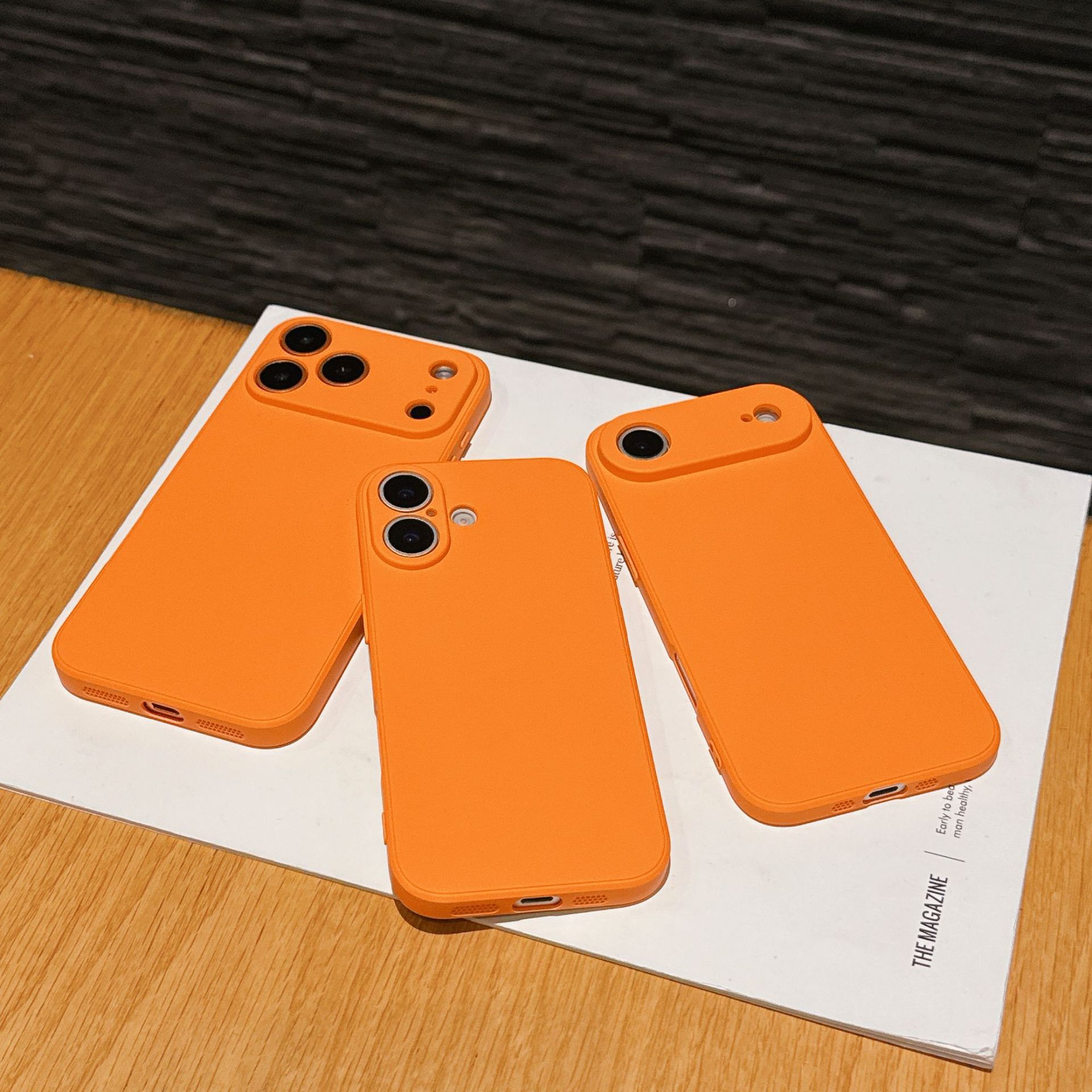 Funda líquida para iPhone 17Pro, compatible con Apple 15Pro, borde recto, orificios precisos, funda protectora de silicona de cobertura total para 13