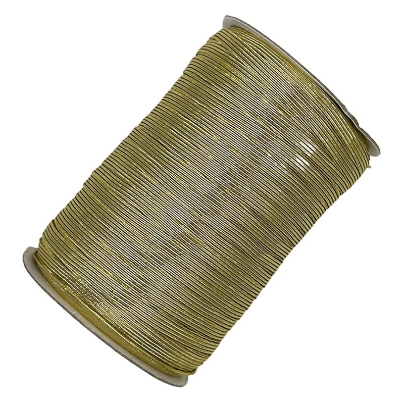 Эластичная лента из золотистого шелка 0,3-1 см, блестящий эластичный шнур, подарочная коробка, фиксированная эластичная лента, эластичный шнур для бега лошади