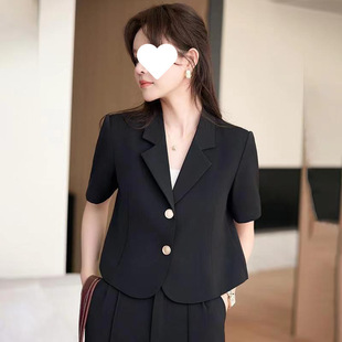 Summer Short-Sleeved Work Clothing Single-Piece High-End Short Suit Jacket Petite Suit Jacket Women 2025 New Style
