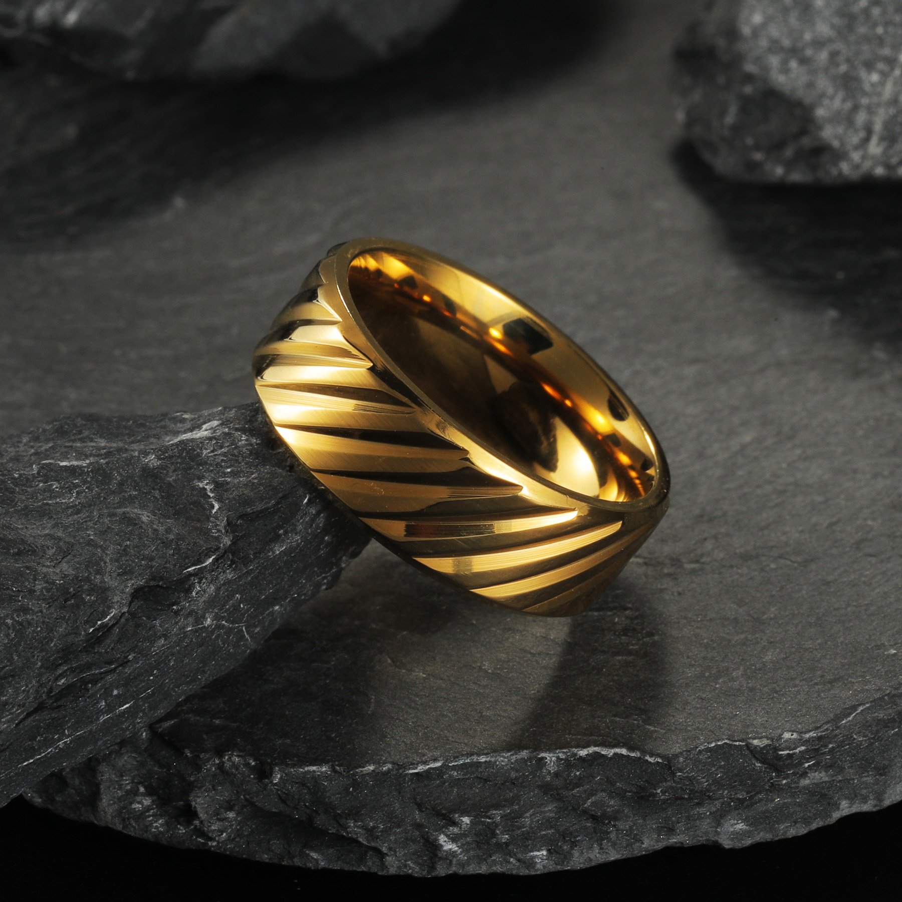 Rings Classification Casual Elegant Simple Style Geometric Titanium Steel Plating Unisex Rings Men Band Rings
