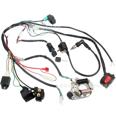 Off-Road Motorcycle Atv Beach Bike Accessories 70 90 110Cc Complete Vehicle Wiring Harness Ignition Cdi Kit (Power supply, ignition system accessories)
