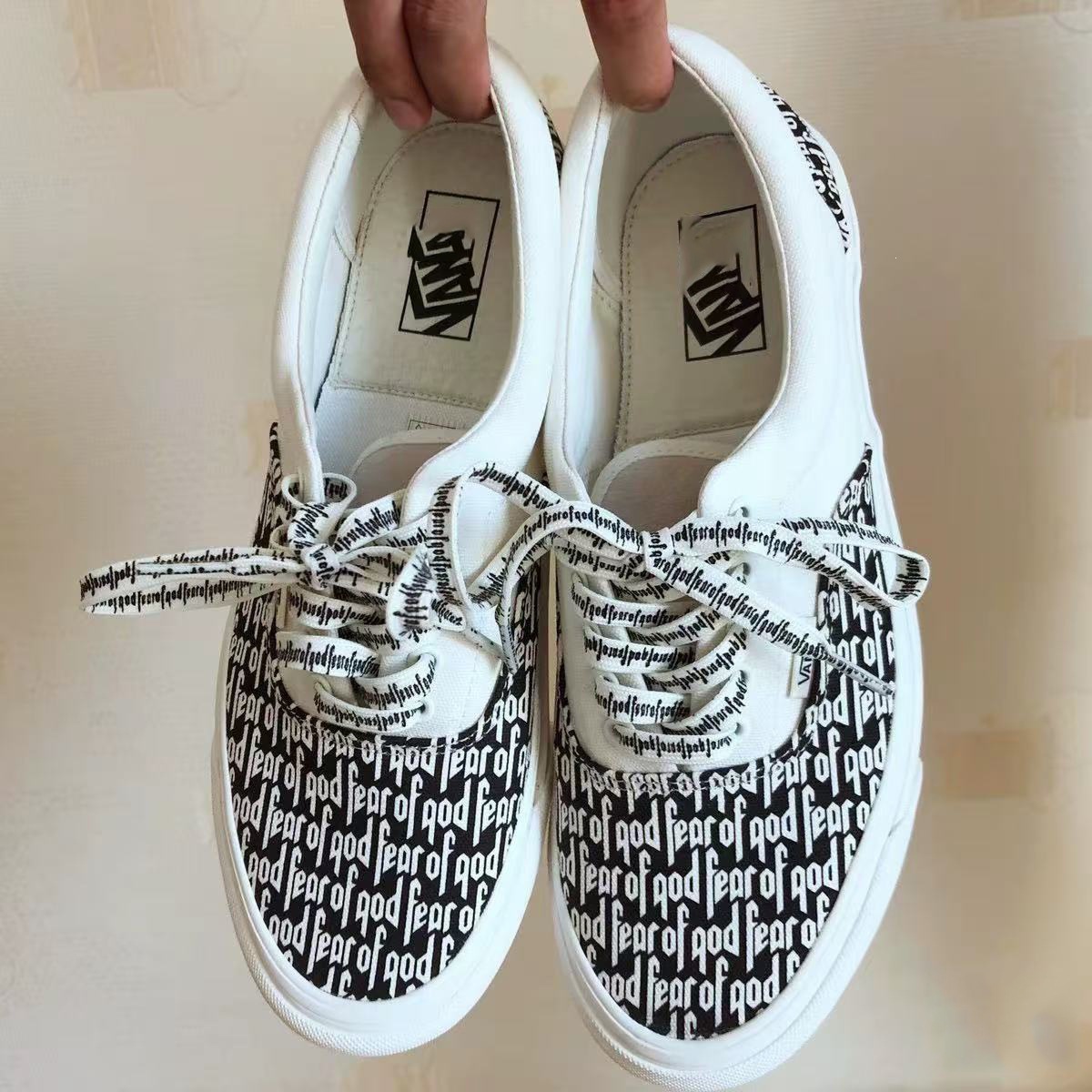 Putian Shoes Fog Vans Sneakers Men's Flat Slip-On Canvas Shoes Women's Casual Canvas Shoes Fear Checkerboard Trendy Shoes