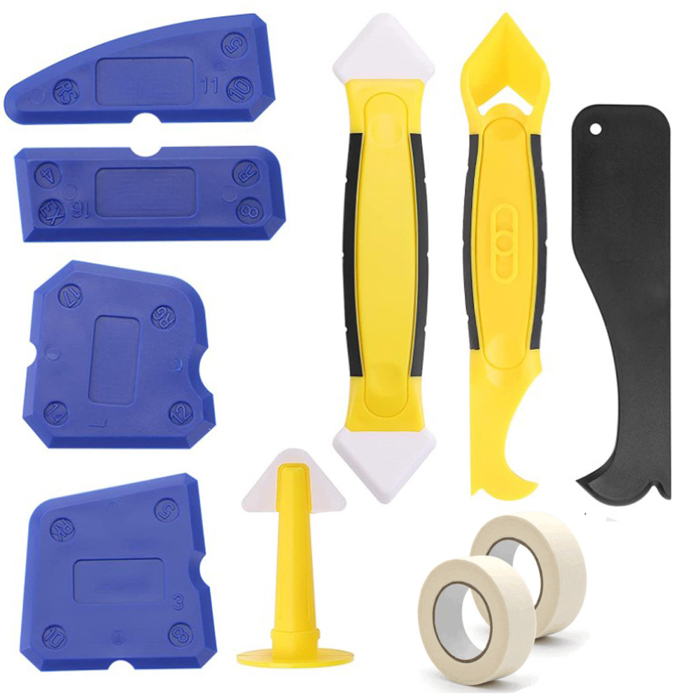 10件套填缝工具密封剂处理工具美缝刮板刮刀地板窗间隙