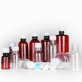 现货批发塑料瓶带刻度瓶子小口防盗盖透明分装瓶PET 瓶液体瓶